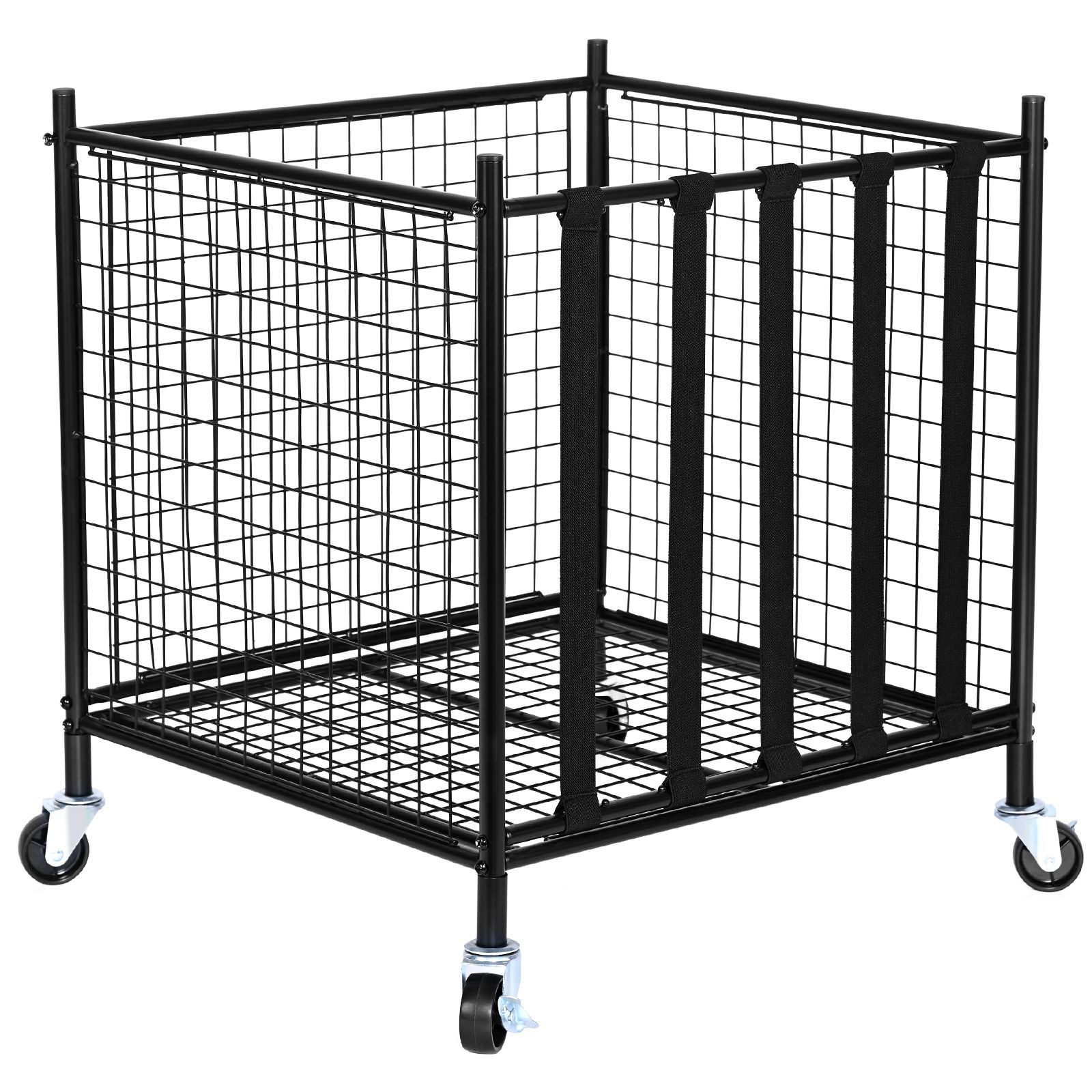 Sports Equipment Organizer Garage - Rolling Sports Ball Storage Cart, Lockable