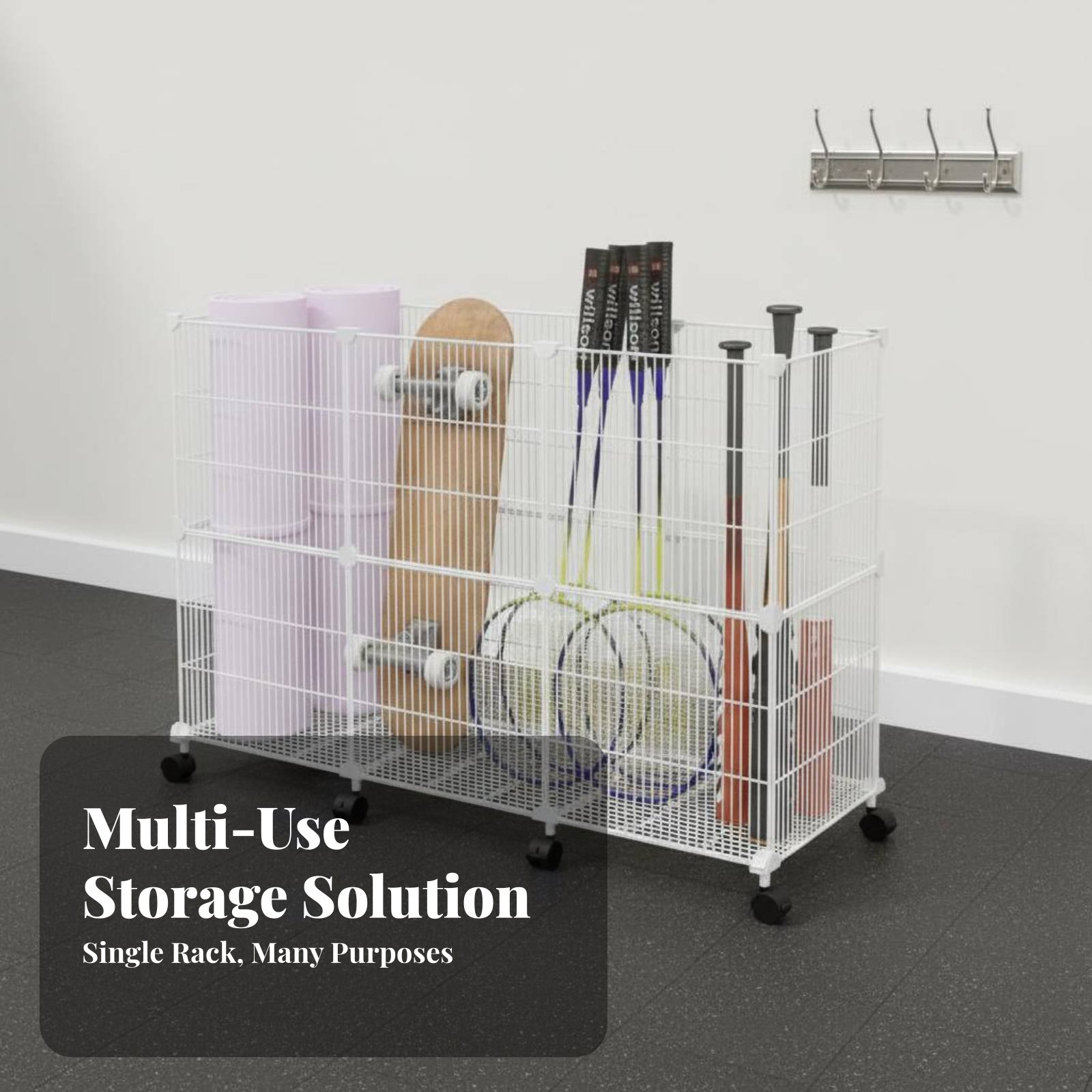 Sports Equipment Organizer Garage - Sports Equipment Storage Cart Sturdy Duty