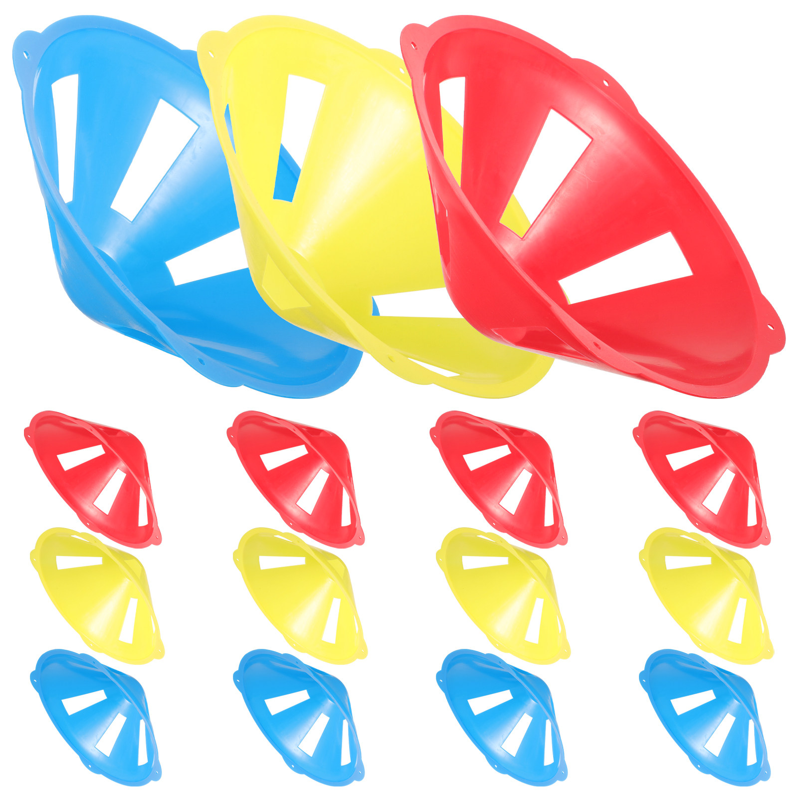 Football Training Cone - 15Pcs Wind-Resistant Soccer Training Cones with